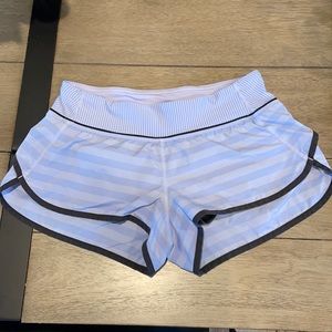 Lululemon Purple Striped Speed Shorts Size 4